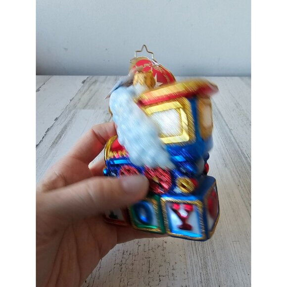 Radko choo choo cheer train locomotive toy caboose new Xmas tree ornament - Picture 7 of 14